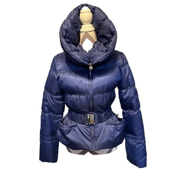 Laundry By Design Down Fill Quilted Puffer Jacket Coat Royal Blue Women’s Small - Picture 1 of 11
